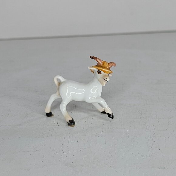 Freeman McFarlin George Good Goat Figurine Wearing Hat Miniature Figurine - Picture 2 of 8